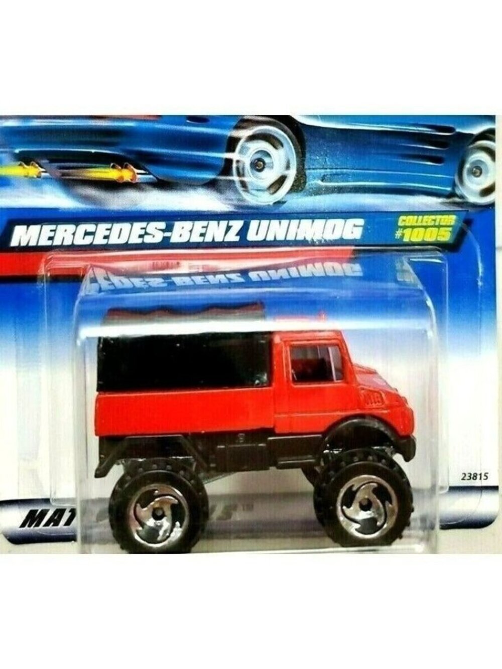 Vintage Die Cast Hot Wheels 1998 MERCEDES-BENZ UNIMOG 1005 Red/Black w/Chrome SB - Picture 7 of 10